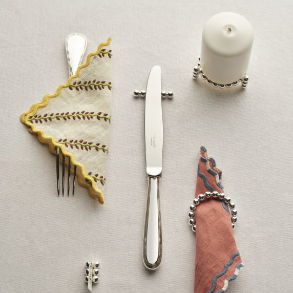Individual place settings (5 pieces) Perles Sterling silver